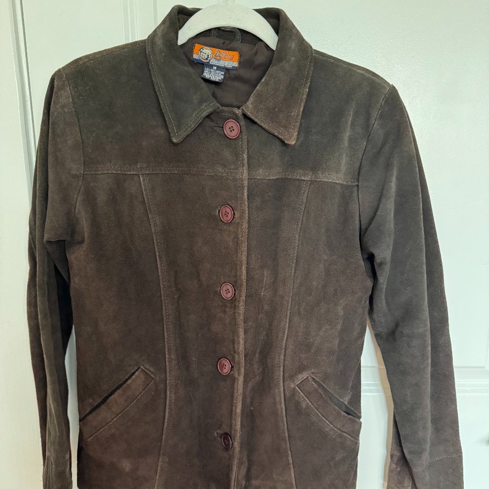 Vintage 90s Brown Suede Jacket by Bulldog